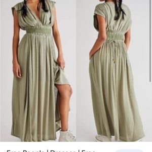 NWT - Free People Devon Maxi Dress green